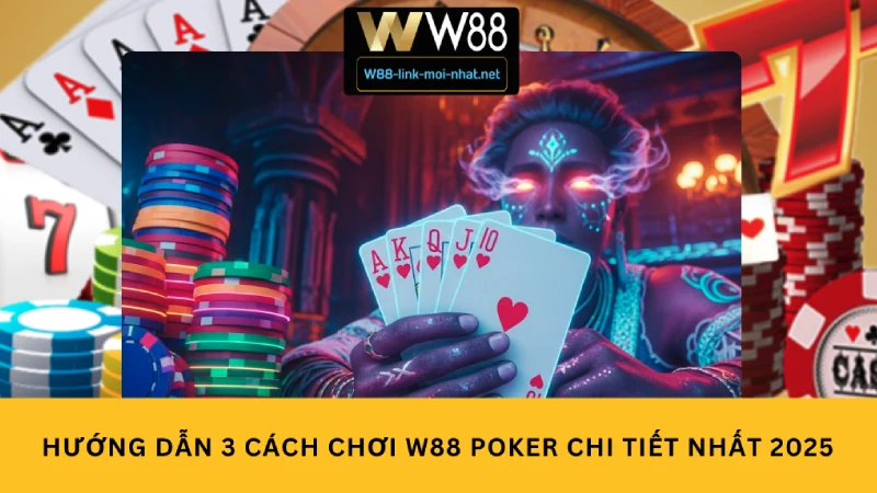 Hướng dẫn 3 cách chơi W88 Poker chi tiết nhất 2025